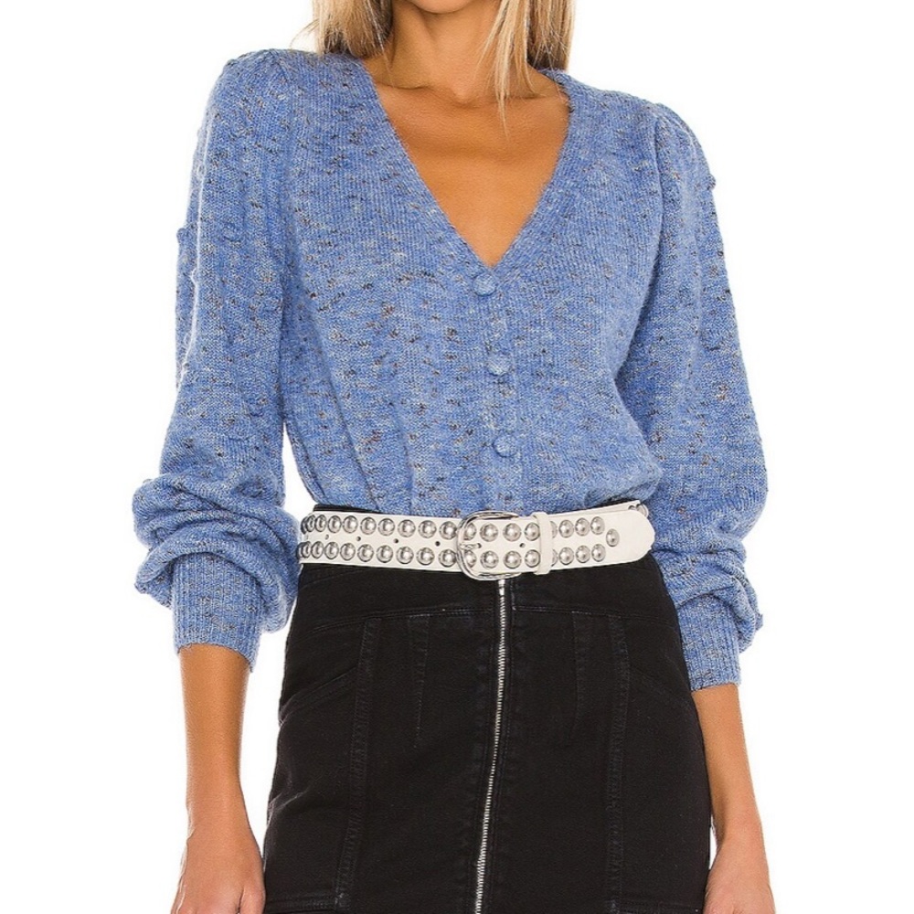 Revolve heart loom acacia cardigan sweater blue